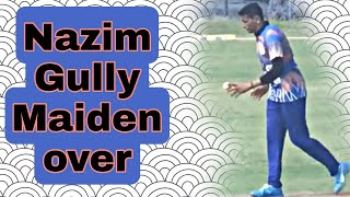 NAZIM GULLY bowling |  MAIDEN OVER || UNPLAYABLE BOWLING || MAHATMA PHULE CHASHAK BARAMATI