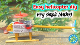 How To Make a helicopter With Matches And DC Motor | helicopter toy Diy | #diy