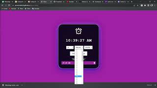 Alarm Clock Project Using Html, Css ans Vanilla Javascript.