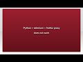 Python + selenium + firefox proxy does not work