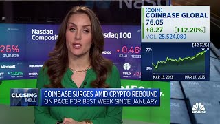 Coinbase shares surge on report of overseas crypto exchange