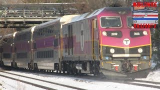 MBTA Trains In Wellesley, MA Compilation