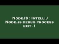 NodeJS : IntelliJ Node.js debug process exit -1