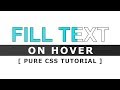 Fill Text On Hover | CSS Hover Effects
