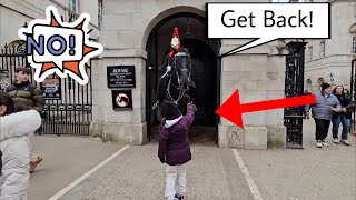 THIS KID ENTER THE WHITE BOX AND TOUCH THE HORSE! \