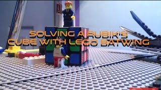 Solving a Rubik's cube with lego batwing ~Lego Short