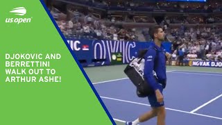 Djokovic and Berrettini Walk Out to Night Session | 2021 US Open