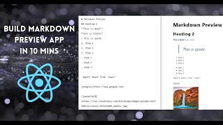 Build Markdown Preview App with React JS