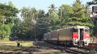 ミャンマー国鉄 キハ181　ヤンゴン環状線 Yangon駅入線