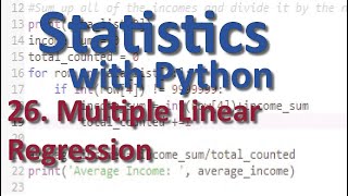 Multiple Linear Regression | Stats with Python 26