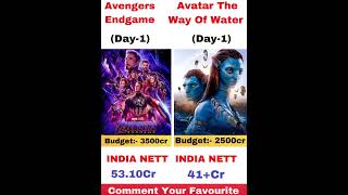 Avatar 2 Vs Avengers Endgame Movie Comparison and Box Office Collection #shorts #shortvideo #viral