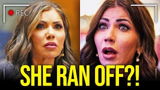 Kristi Noem RUNS OFF after BEING EXPOSED