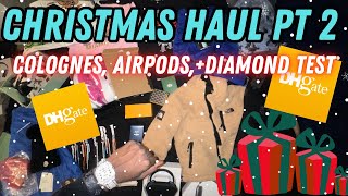 HUGE CHRISTMAS DHGATE HAUL!!!!! (Moissanite Watch Gets REAL Diamond test)