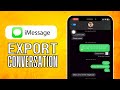 How To Export iMessage Conversation (2024) Full Tutorial