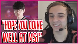 Caps Reacts To Faker Subscribing To Him | G2 Caps Clips