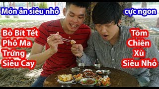 HuyLê -Làm Bò Bít Tết Phô Ma Trứng Siêu Nhỏ Siêu Cay Tí Hon | Những Món Ăn Nhỏ Nhất Việt Nam
