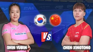 Shin Yubin 🇰🇷vs🇨🇳 Chen Xingtong WTT Star Contender Doha