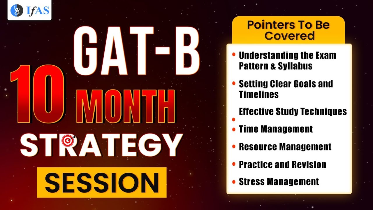 How To Crack GAT B Exam 2025 | 10 Month Strategy Session For GAT-B Exam ...