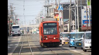 豊橋鉄道　モ3500形吊り掛け音と前面展望・競輪場前→運動公園間