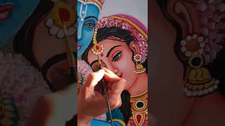 Radha Krishna Painting /Easy Acrylic Painting / #shorts #virlshorts #art #merebankebiharilal