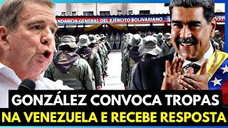 GONZÁLEZ CONVOCA COMANDO MILITAR PARA SEGURANÇA DA SUA POSSE NA VENEZUELA