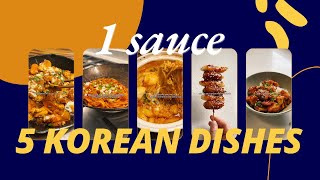 1 Sauce, 5 Korean Dishes (Shorts Compilation)