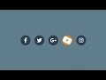 Awesome Social Media Buttons Hover Only HTML & CSS