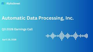 ADP Stock | Automatic Data Processing Inc. Q3 2026 Earnings Call