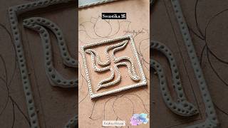 Swastik 卐 | Lippanart Tutorial Beginners 😱😱| #shorts #trending #lippanart #clayart #craftideas #diy