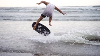 Kickflip on a Skimboard! #Shorts