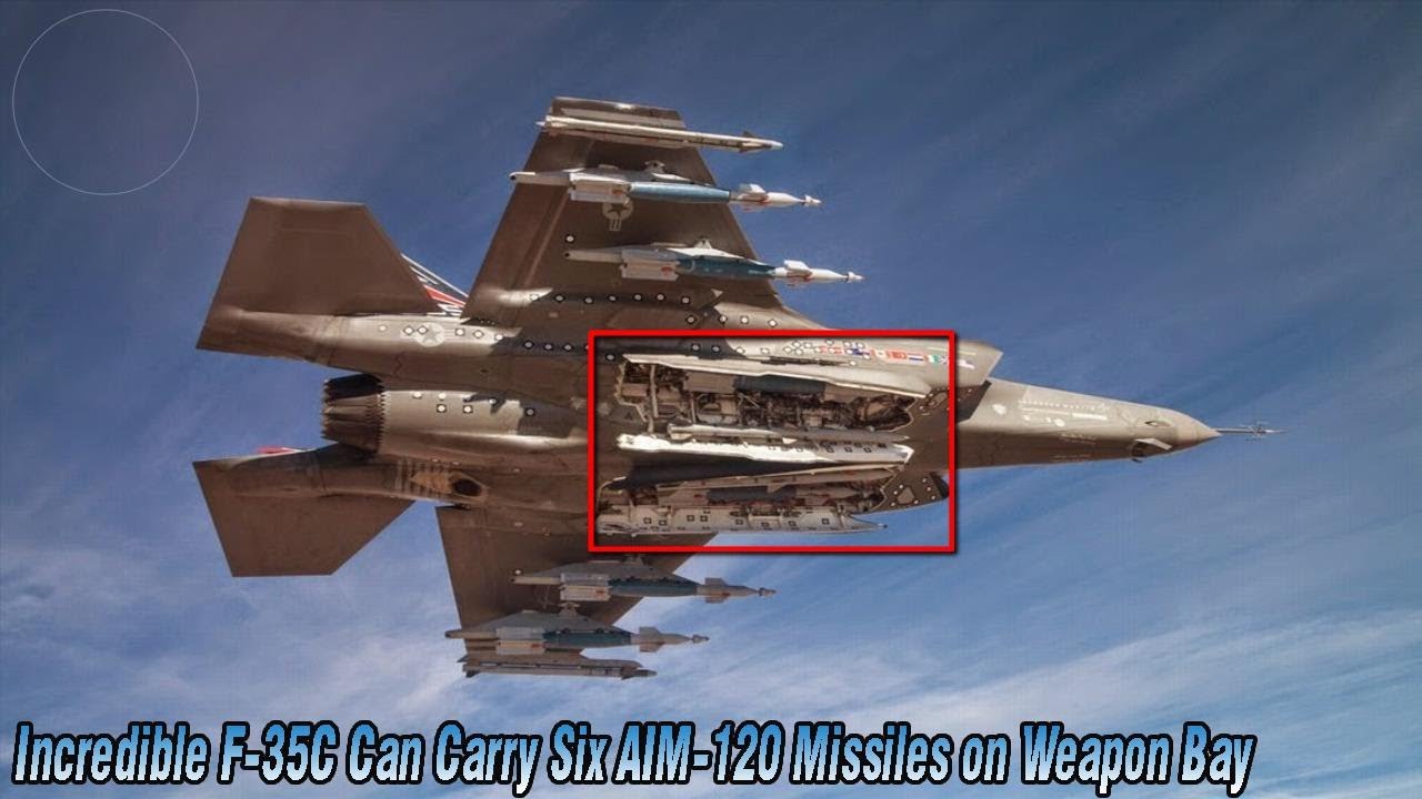 Incredible F-35C Can Carry Six AIM-120 Missiles On Weapon Bay! - YouTube