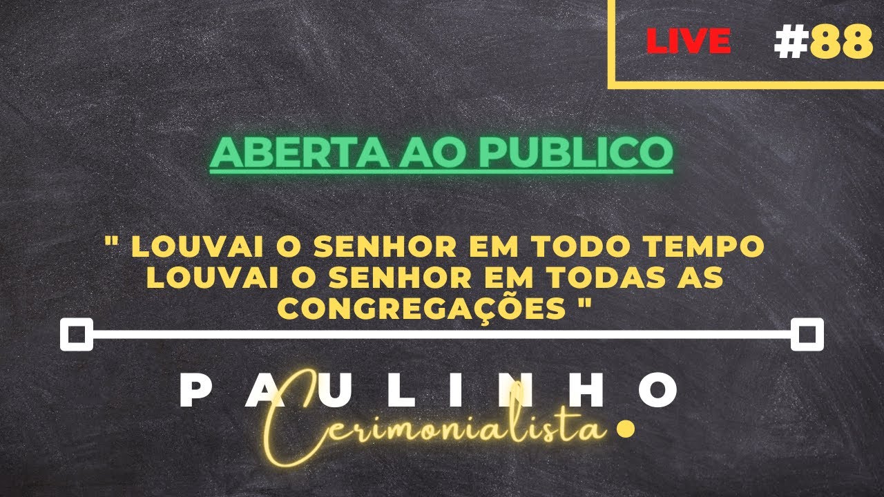 #88 LIVE ABERTA AO PUBLICO - COMPARTILHE O QUE DEUS JA FEZ POR VOCE ...