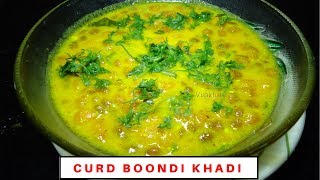 పెరుగు బూంది ఖడి - North indian style curd boondi khadi - dahi ki khadi - easy \u0026 quick khadi recipe