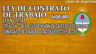 Artículos 215 a 216 - Ley de Contrato de Trabajo Audiolibro