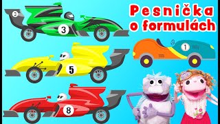 Pesnička o Formulách | formuly pre deti | formule | detské pesničky o autách | preteky formúl farby