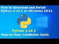 How to download and Install Python 3.14.1 on Windows 10/11