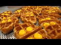 pearl sugar dough sweet waffle factory korean street food