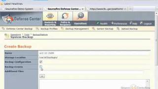 Sourcefire: Sourcefire Defense Center Creating a Backup