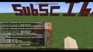 Minecraft1.8 : How To Get A Banner On Your Head