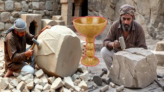 Stone to Elegance: Crafting a Goblet from Sandstone