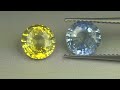 2pcs 3.16cts yellow u0026 blue sapphires round cut natural gemstone at ebay