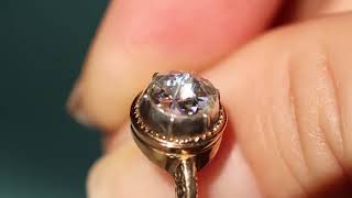 SOLD : Antique Rose Cut Diamond Solitaire Ring by 33