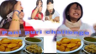 Funny Blindfold Spicy pani puri challenge |🌶🥵 with my friend | rishima |