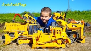 Bruder Construction Truck Collection! Excavators, Dump Trucks, Loaders, Roller Toys | JackJackPlays