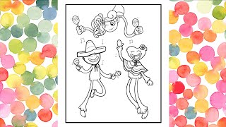 How To Color Huggy Wuggy&Kissy Missy With Mommy Long Legs / Coloring Page Poppy Playtime Project