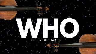 Who, Jimin | Solo Violin 🎻 Tab Tutorial