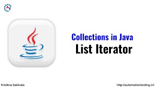 List Iterator in Java | Java Collections | Collection Framework | Java Tutorial For Beginners