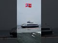 fast ferry sailing on a winter day in norway