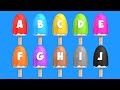 Learn Alphabet with Ice Cream Popsicles Song - Colours, Shapes and Numbers Videos Collection