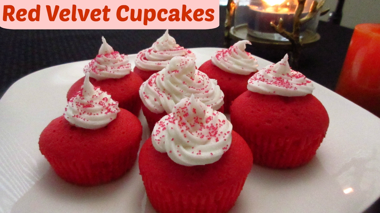 EGGLESS RED VELVET CUPCAKE RECIPE | Eggless Recipe | Valentine's Day ...